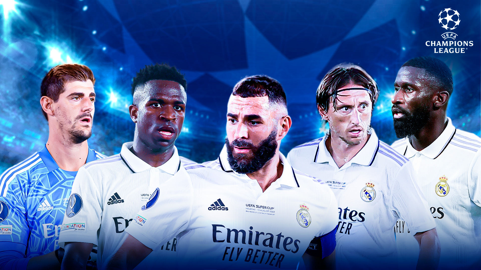 Benzema, Courtois, Modrić, Vini Jr. y Rüdiger, en el once ideal de la Champions