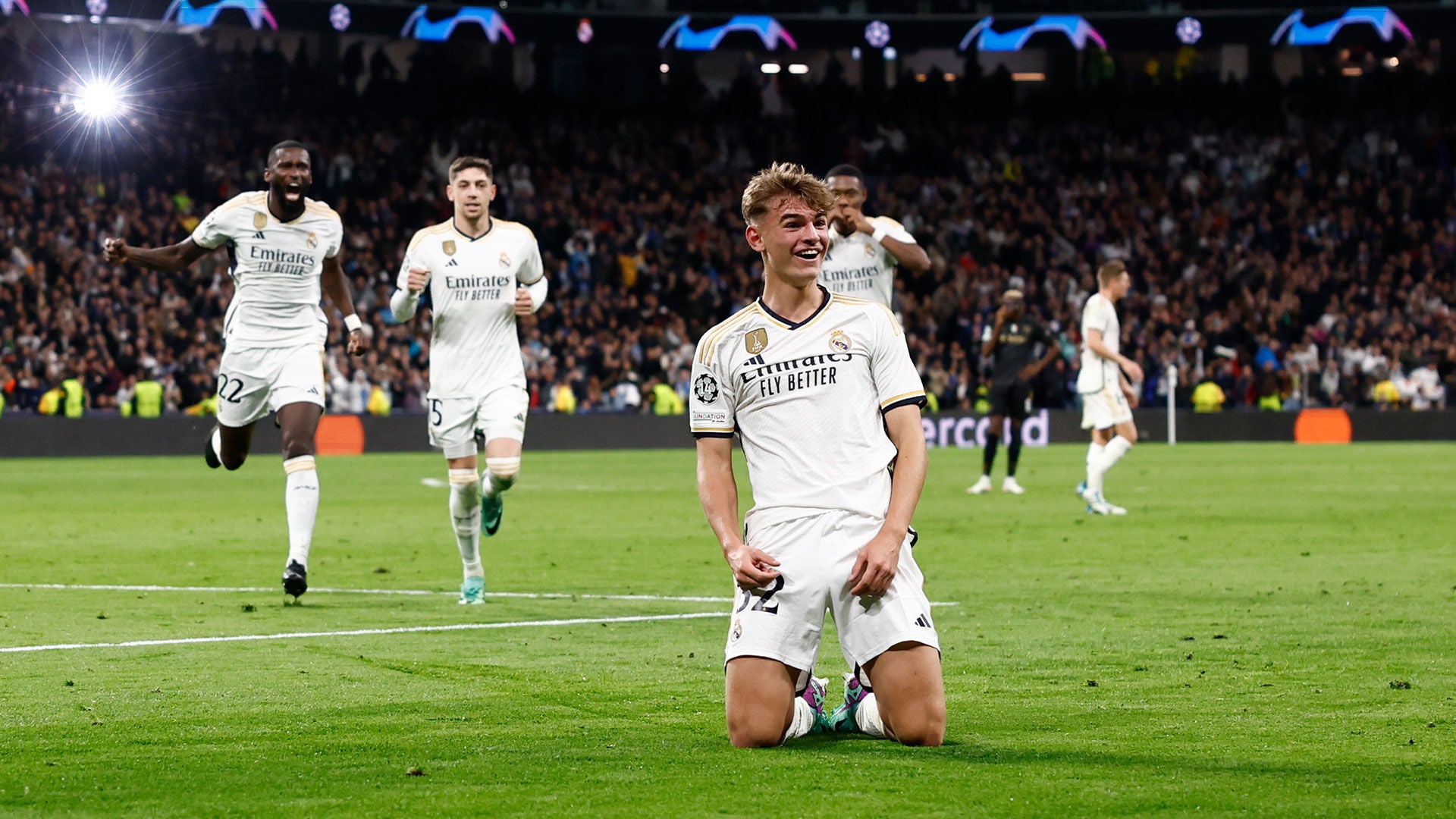 Nico Paz, tras marcar su primer gol con el Madrid: Me atreví y le pegué al balón