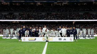 Team showcases 36th league trophy at Santiago Bernabéu