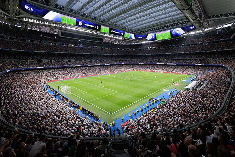 Bernabéu image from inside, View of the pitch