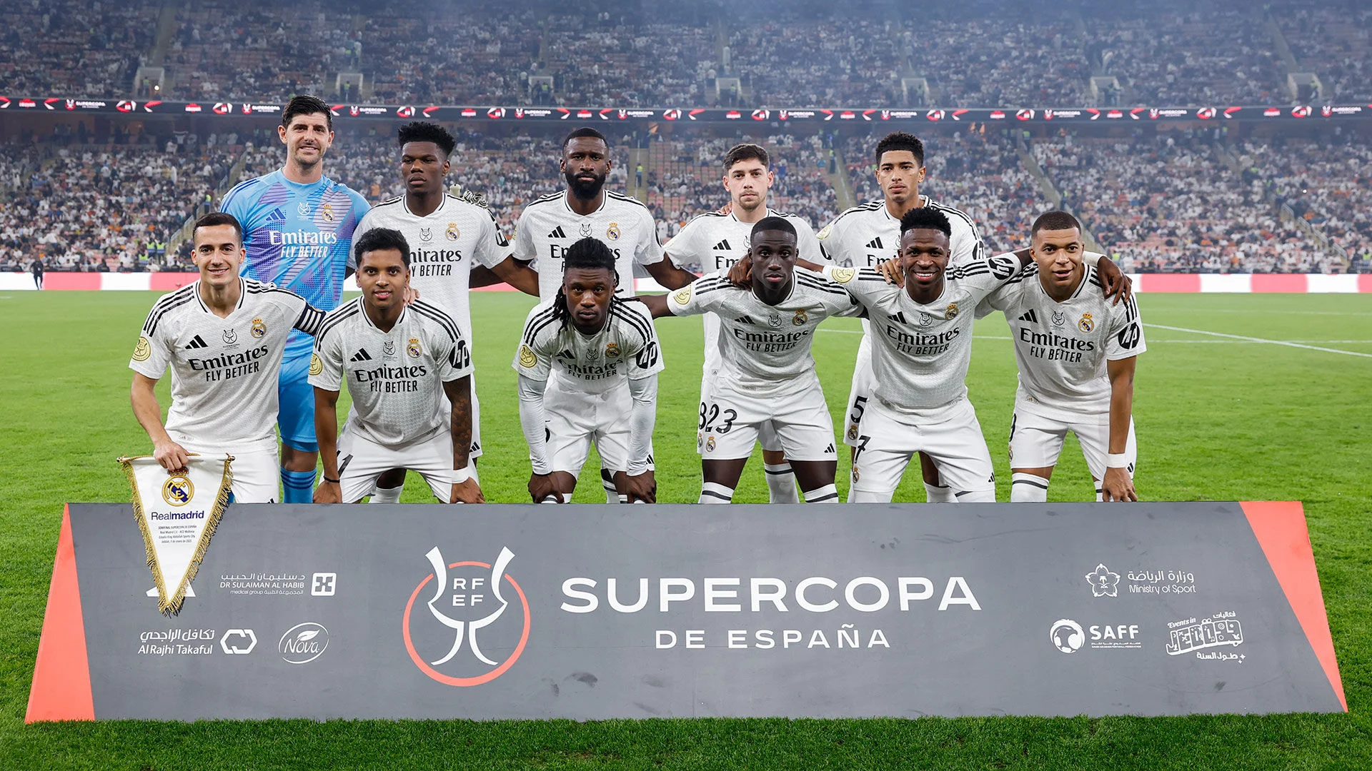 Real Madrid starting eleven against Barcelona