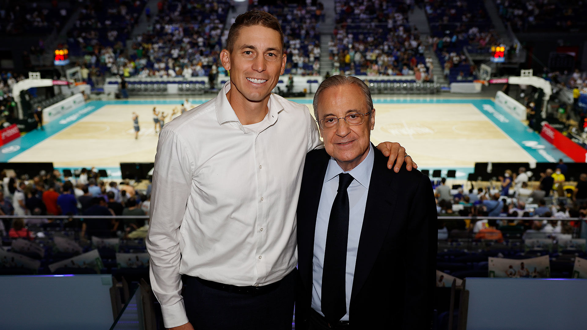 El presidente saludó a Carroll en el WiZink Center