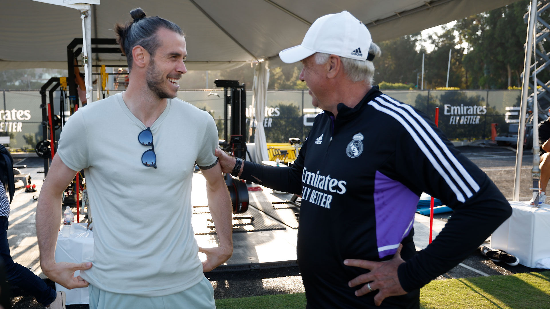 Gareth Bale presenció el entrenamiento del equipo en UCLA
