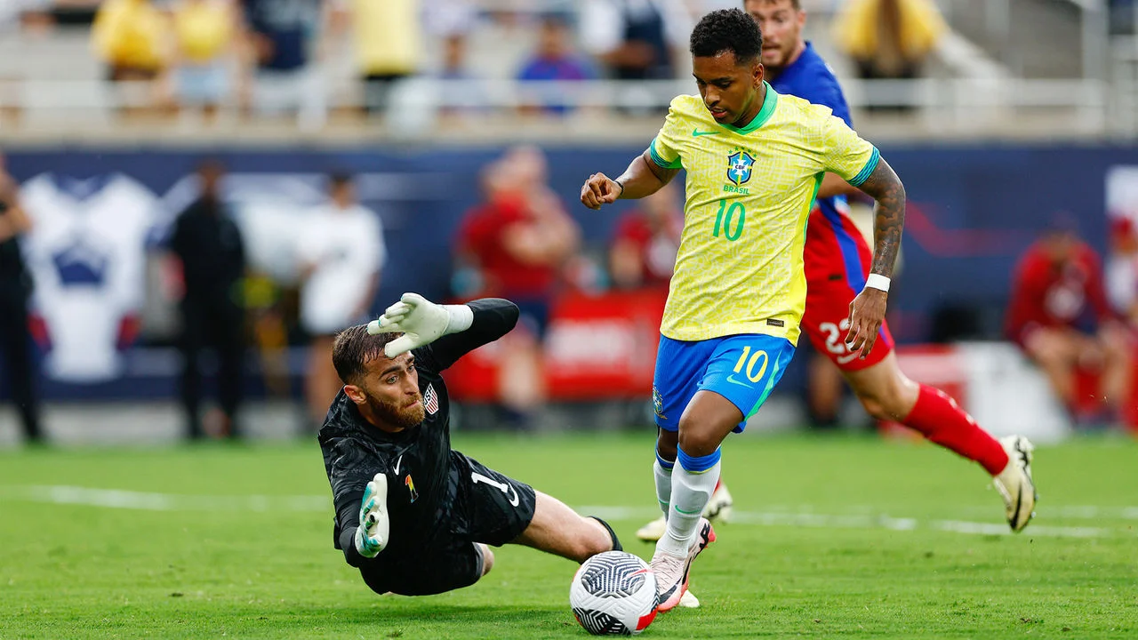 1-1: Rodrygo marca en el empate de Brasil frente a Estados Unidos