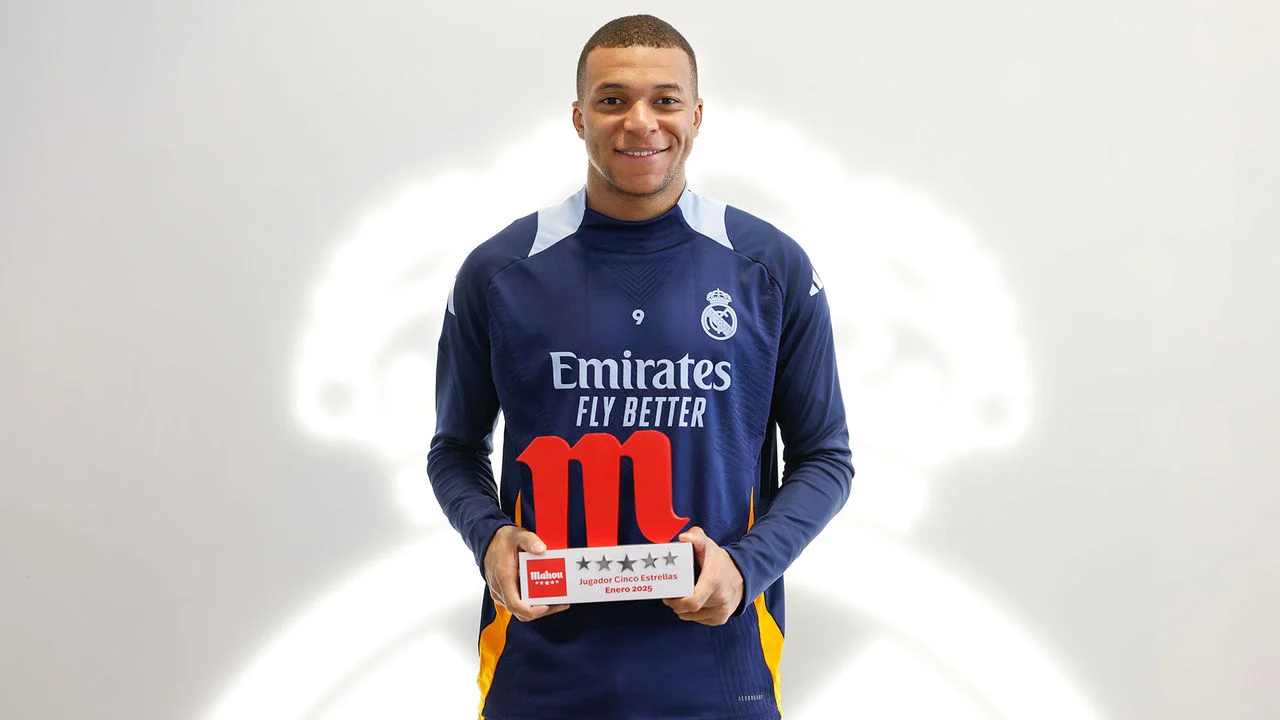 Mbappé named Mahou Cinco Estrellas player for January