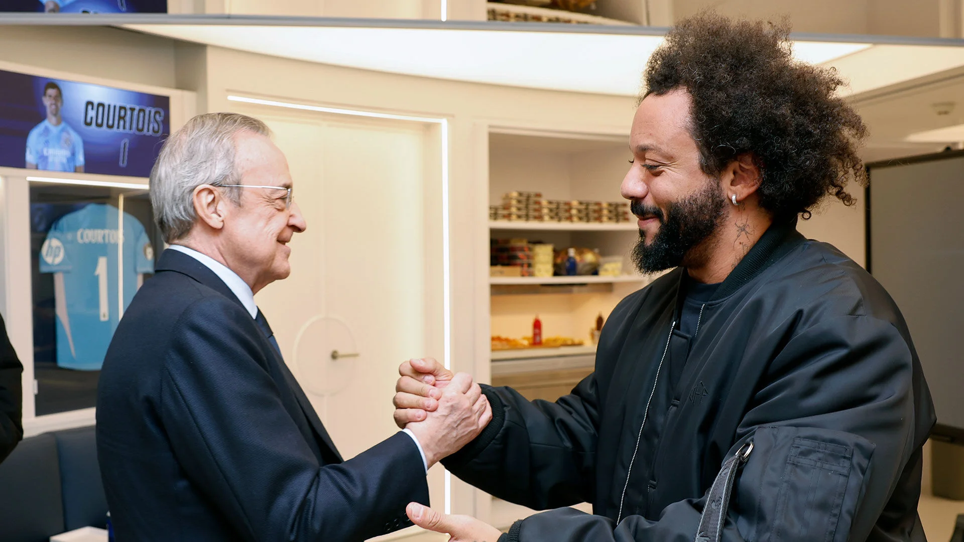 Marcelo in attendance for Real Madrid vs. Celta at the Bernabéu