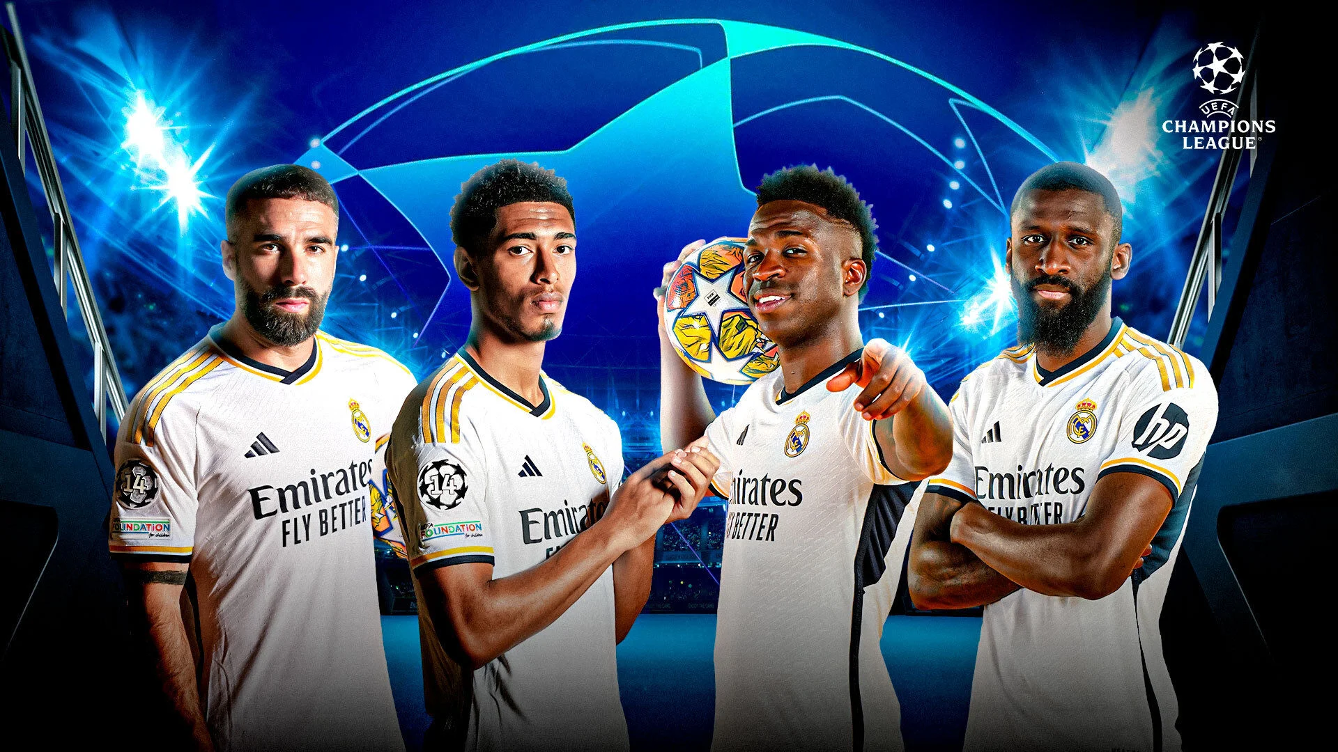 Carvajal, Rüdiger, Bellingham et Vini Jr., dans le onze idéal de la Ligue des Champions 2023/24