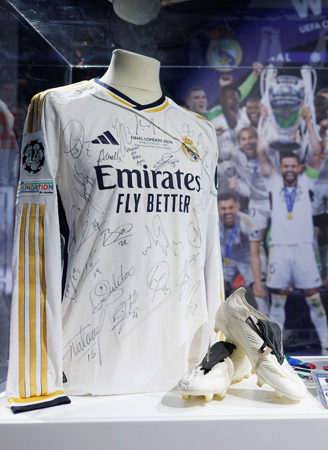 signed real madrid shirt in the museum