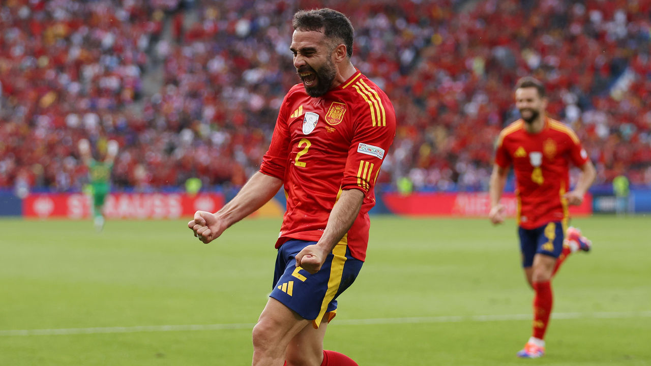 3-0: Carvajal gets on the scoresheet as Spain wins EURO opener
