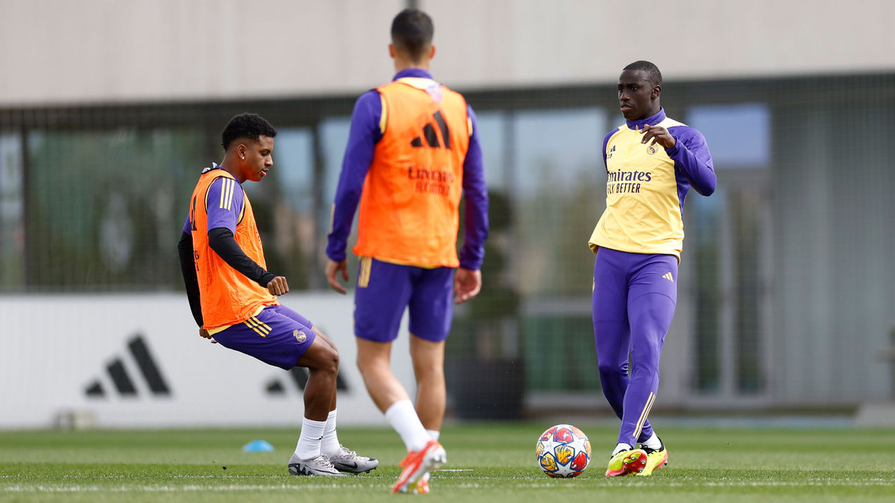 El equipo entrenando. Fuente: Real Madrid