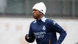 Vini Jr. works out at Real Madrid City