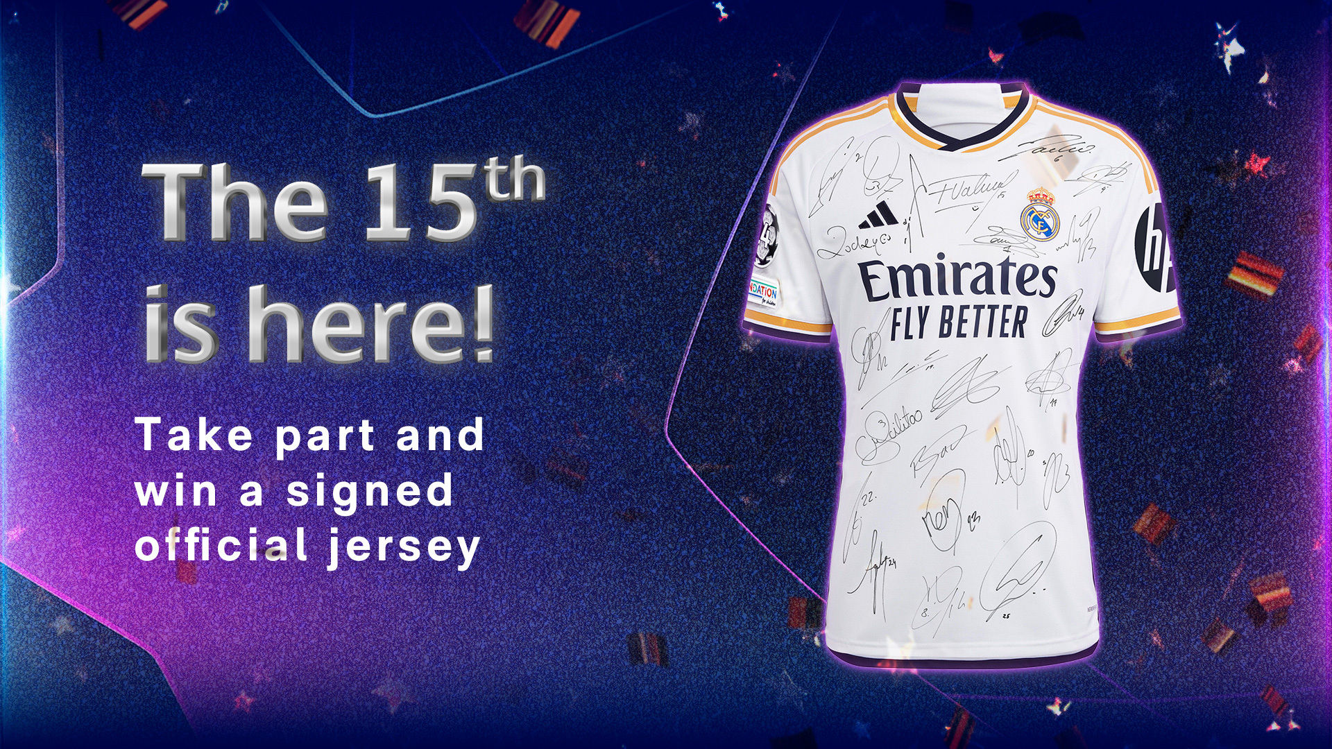 Win the champions jersey signed by the players!
