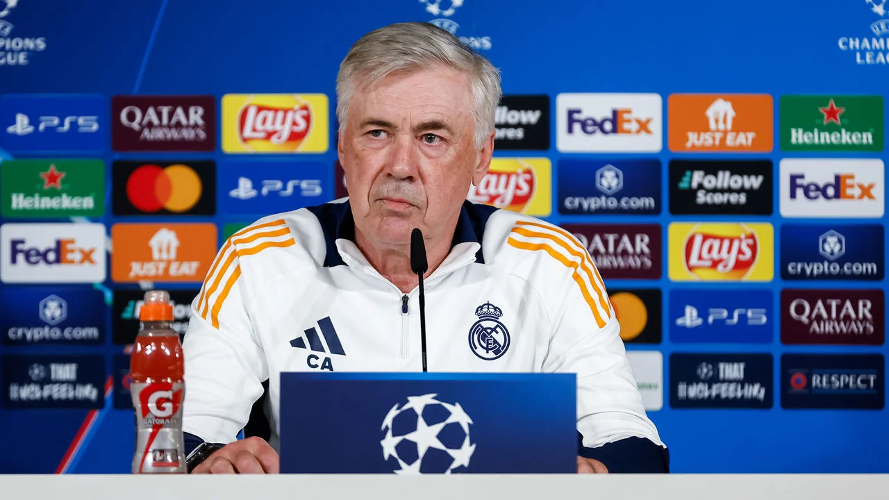 Ancelotti y Courtois comparecerán en rueda de prensa antes del entrenamiento