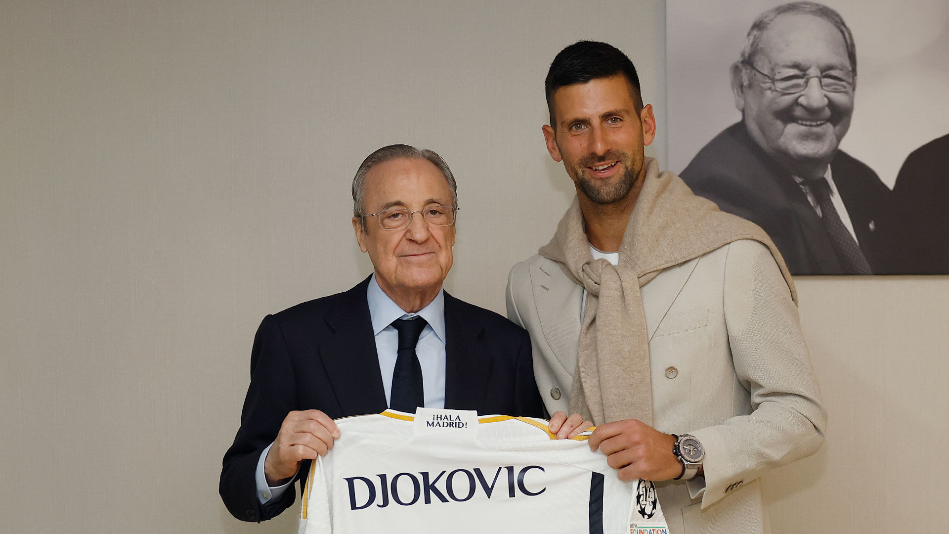 Djokovic, Tom Brady and Andy Garcia at the Clásico