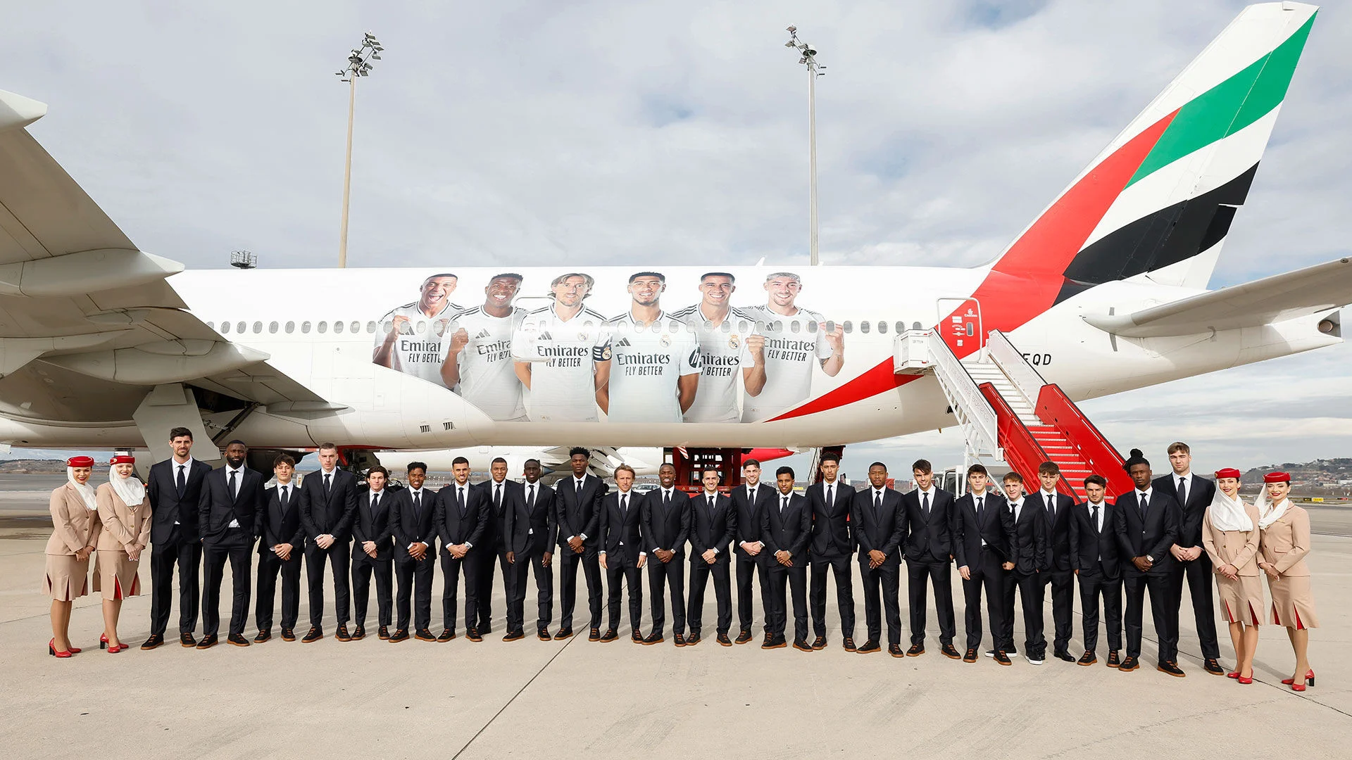 Real Madrid touch down in Jeddah