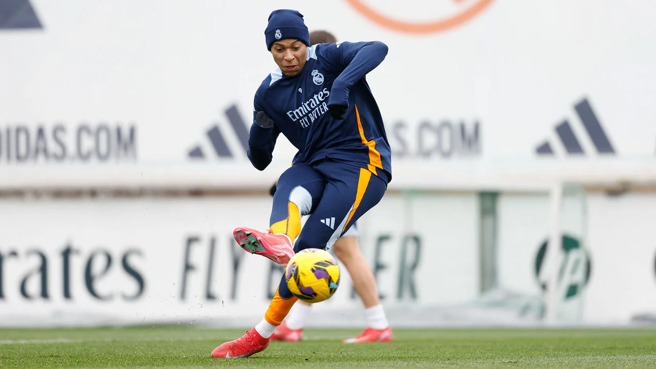 Último entrenamiento antes del partido contra el Valladolid