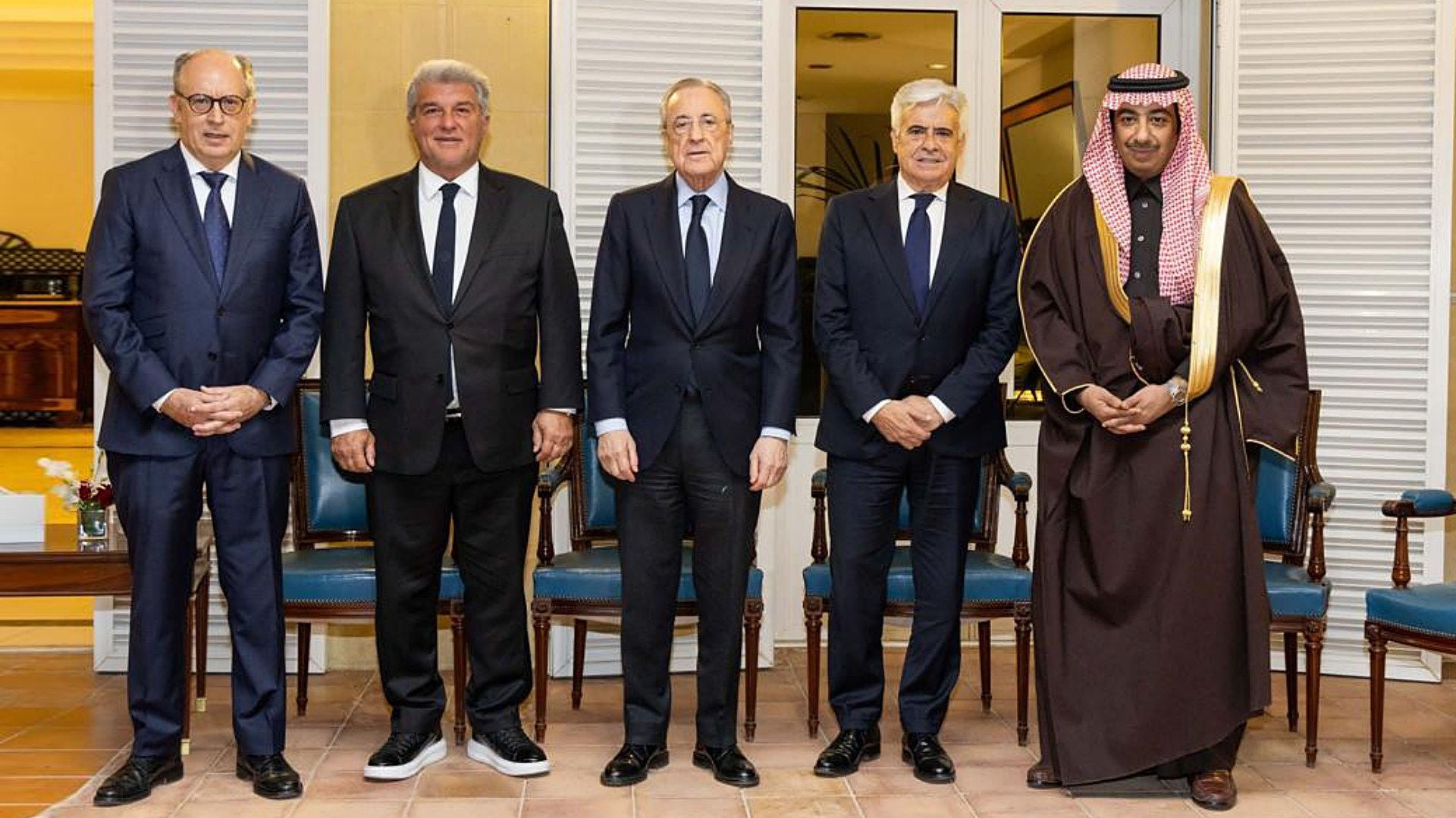 Florentino Pérez, en la recepción en la Embajada de España en Arabia Saudí