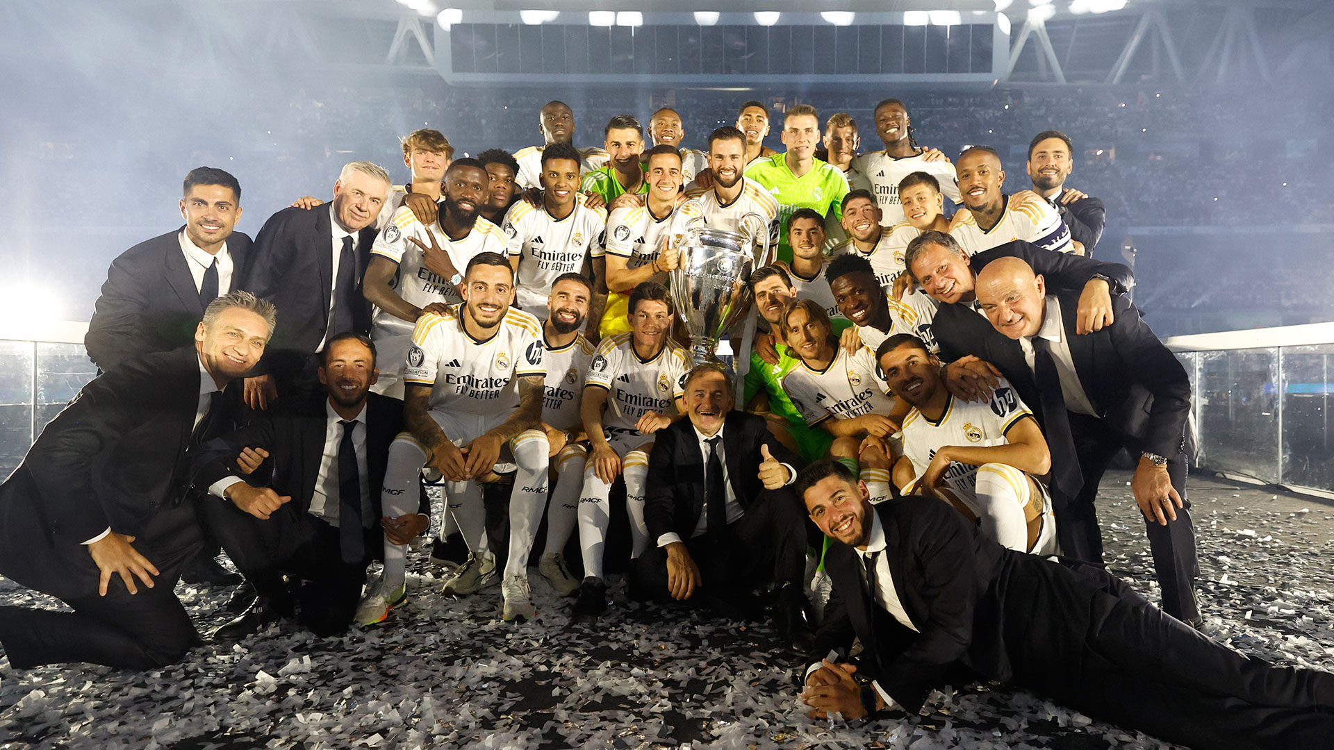 O Santiago Bernabéu vibrou com a comemoração do campeão da Europa