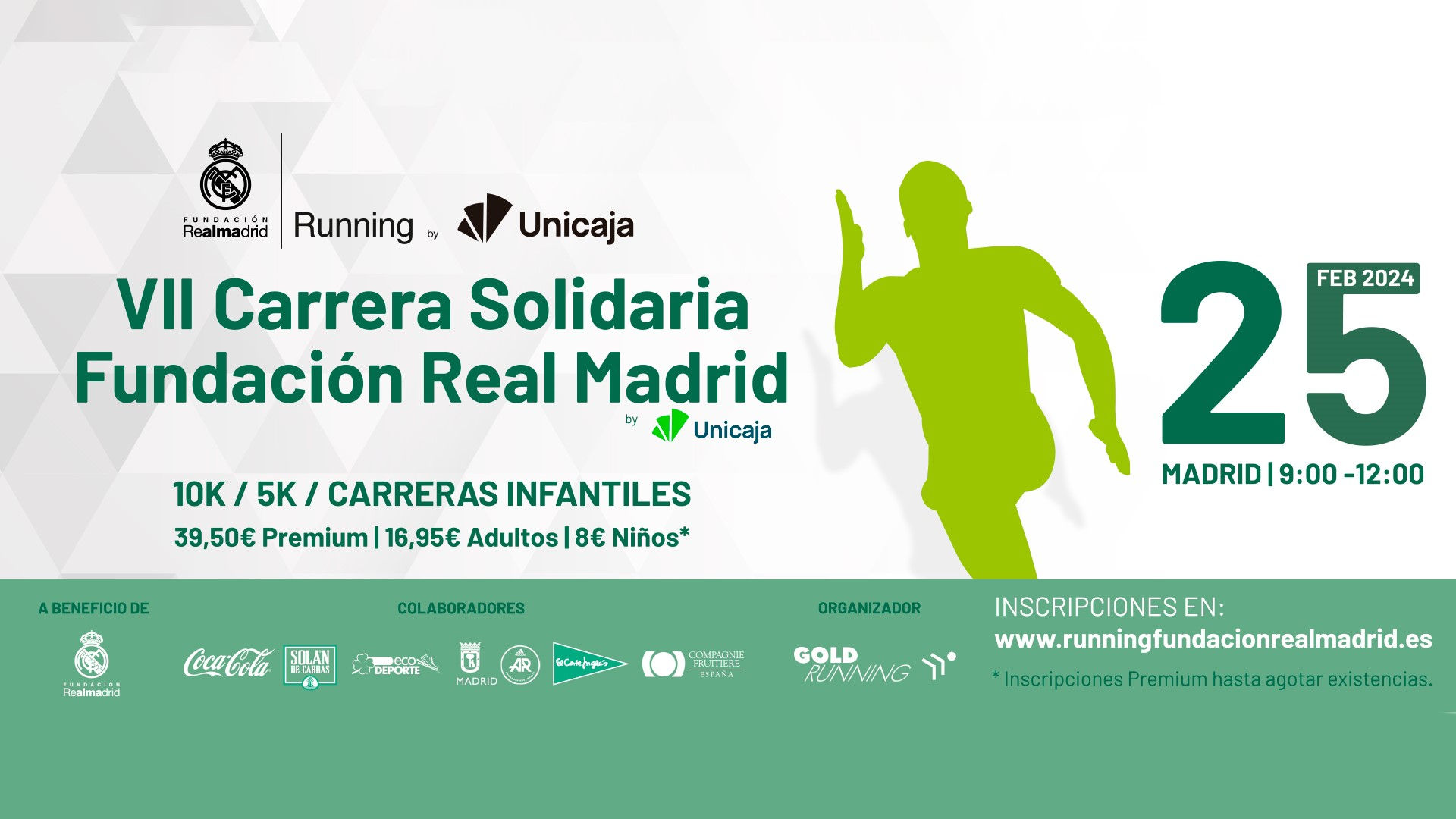 Hoy se celebra en Madrid la VII Carrera Solidaria Fundación Real Madrid by Unicaja Banco