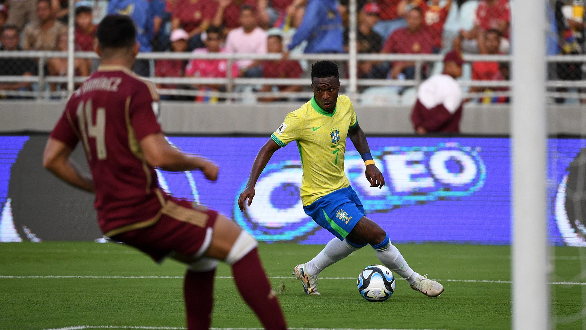 1-1: Brasil, con Vini Jr. en el once titular, empata en Venezuela