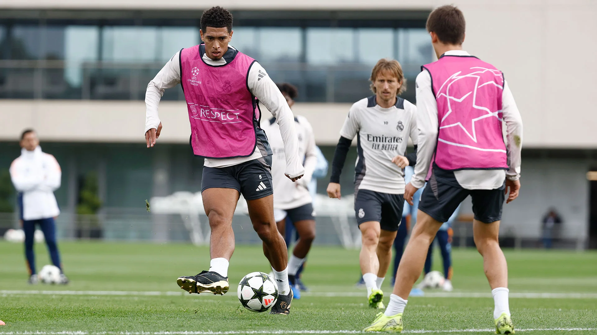 Último entrenamiento antes del partido contra el Milan