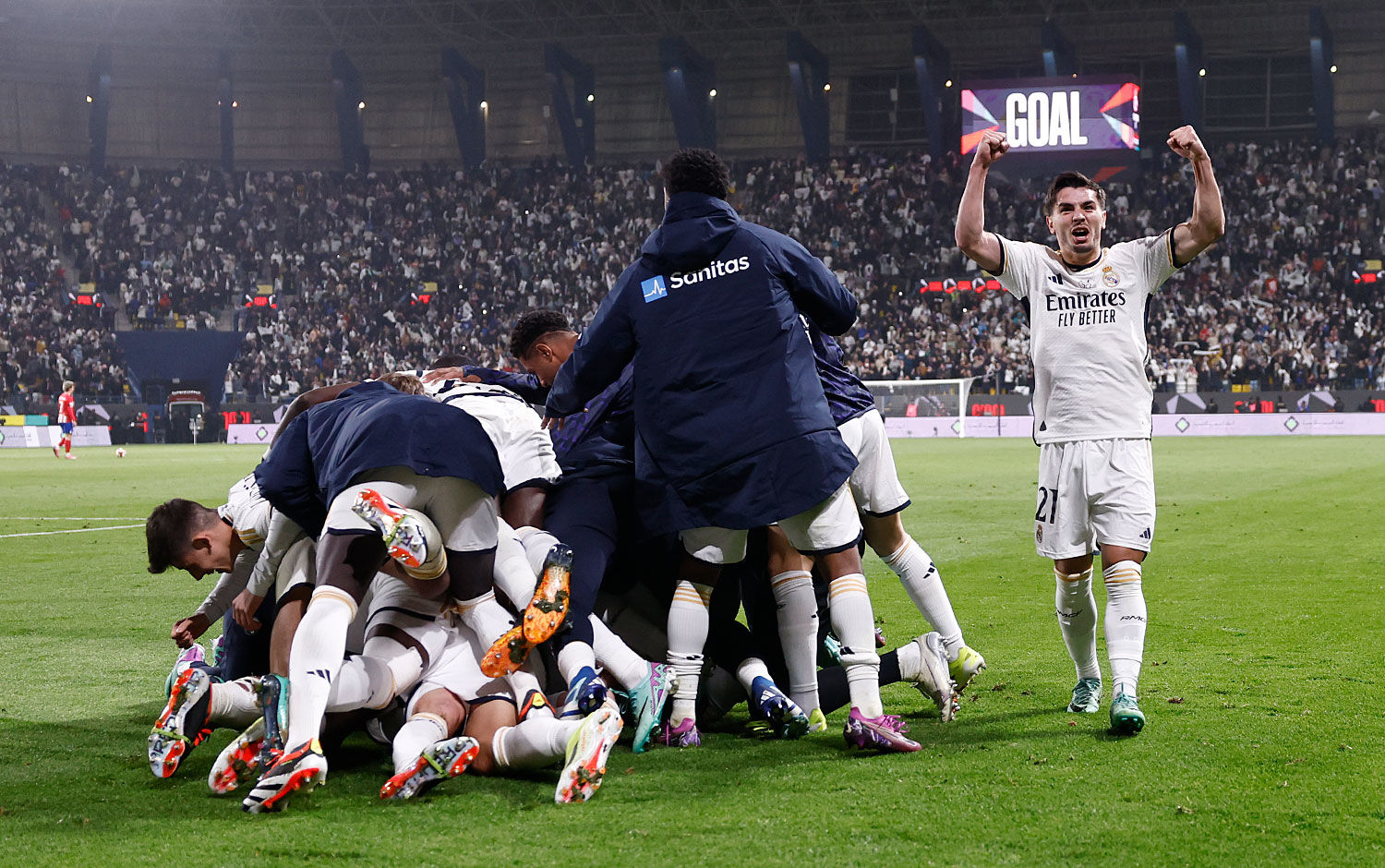 Los jugadores del Ancelotti celebrando. Fuente: realmadrid.com