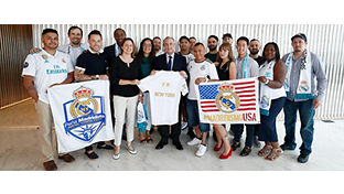 Florentino Pérez recibió a la Peña Madridista New York City