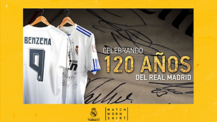 Finalizó la subasta benéfica de camisetas históricas del Real Madrid con motivo del 120º aniversario