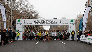 La VII Carrera Solidaria Fundación Real Madrid by Unicaja reunió a 4.000 corredores en el Santiago Bernabéu