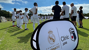 More than 250 children enjoy the educational football clinics in Japan